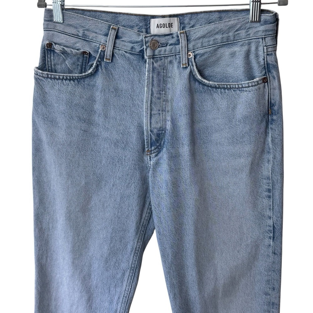 Agolde High Rise Vintage Straight Lightwash Capsule Comfort Luxury Everyday 28 - Picture 3 of 13